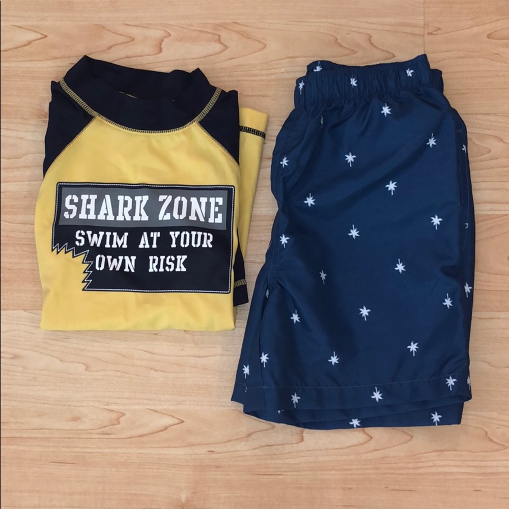 boys swim shorts and shirt!!